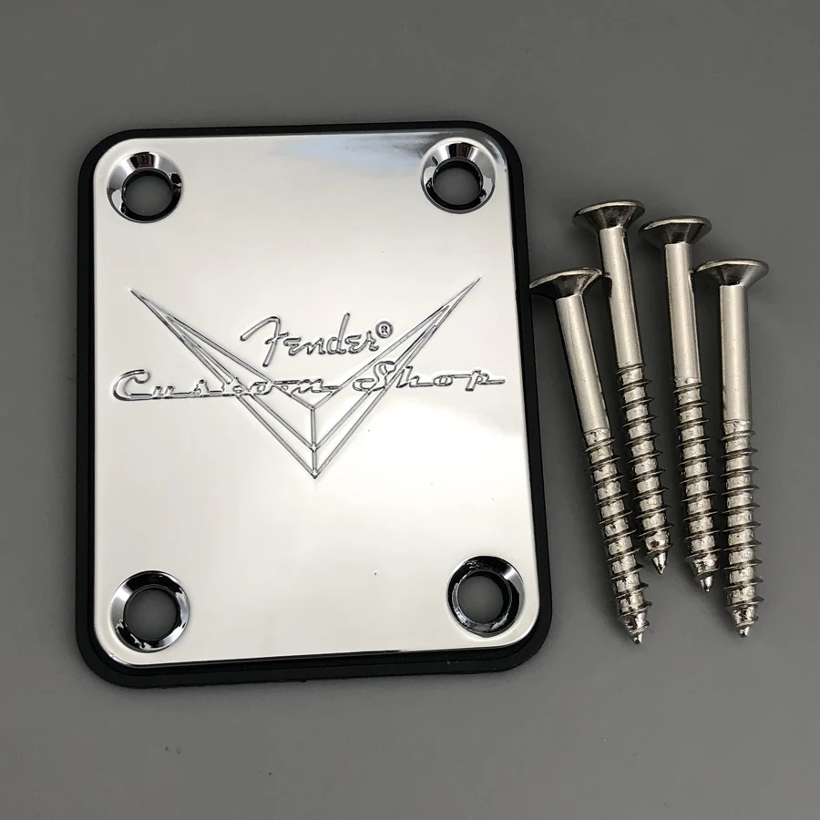 Guitar Neck Plate Custom Shop Gold Chrome For ST TL Guitar