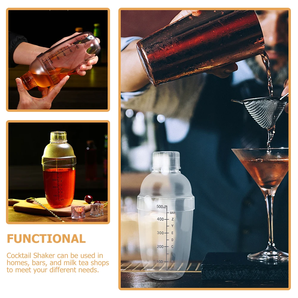 

1 set Cocktail Set 700CC Black Measuring Bottle Strainer Drink Mixer Home Bar Bartender Milk Tea Milk Tea Shaker Shop