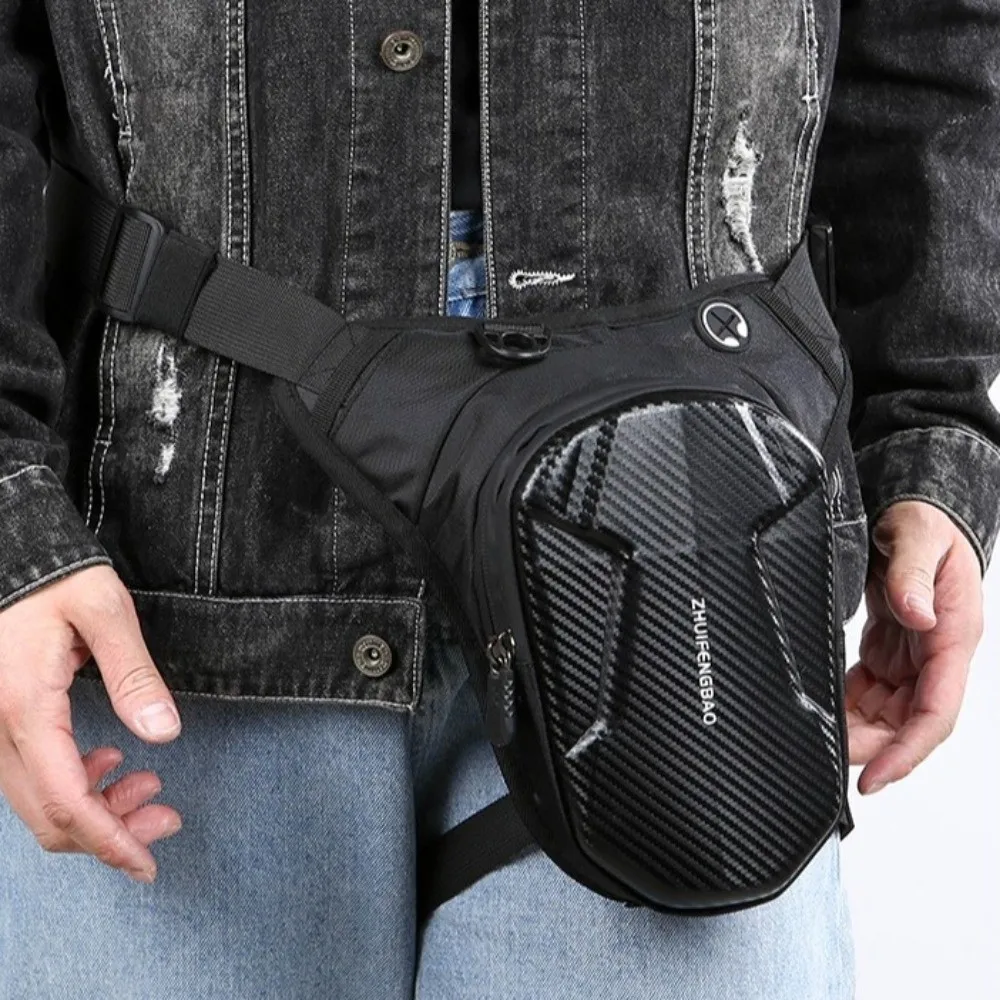 Sturdy EVA Motorcycle Leg Bag Large Capacity Waterproof Waist Thigh Bags with Leg Strap Leg Pouch for Climbing Cycling