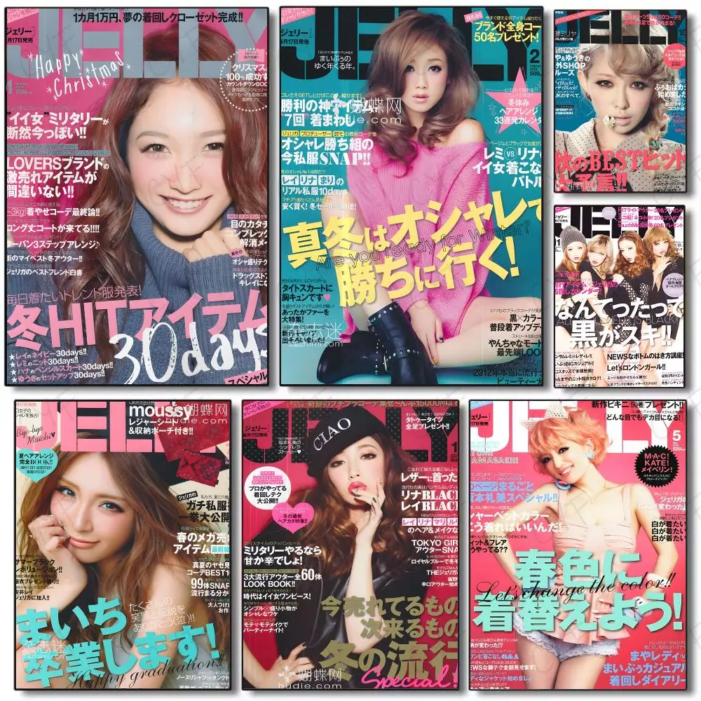 Magazine Publication JELLY Poster Painting Wall Art Mural for Living Room Home Decor and Gifts
