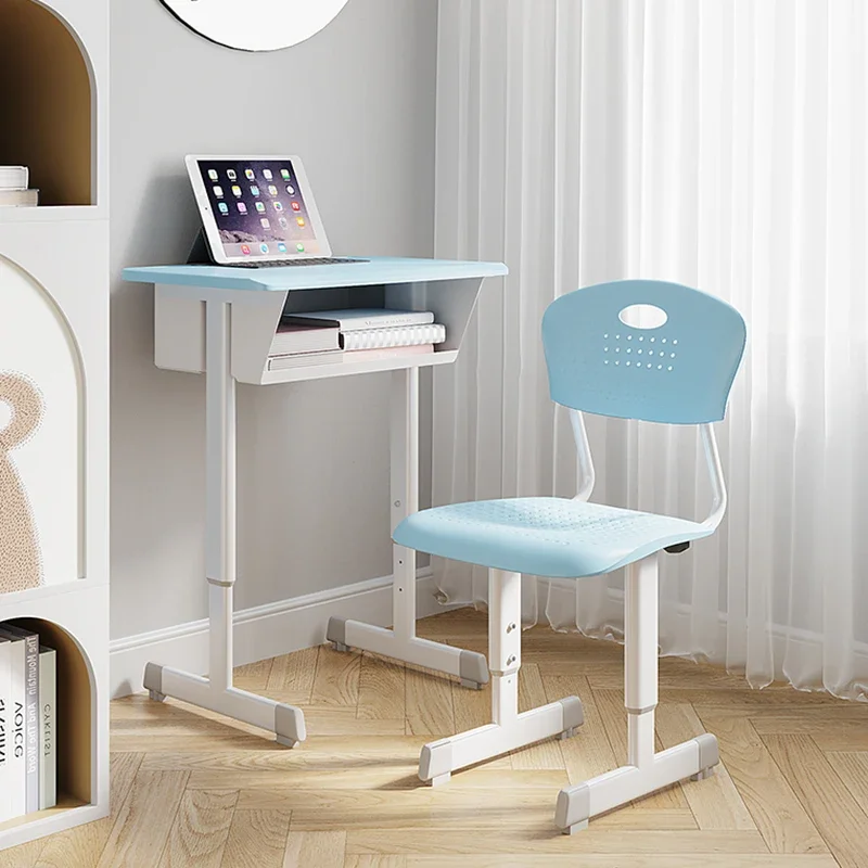 

Household children's corrective sitting learning table and chair set primary school students can lift homework table