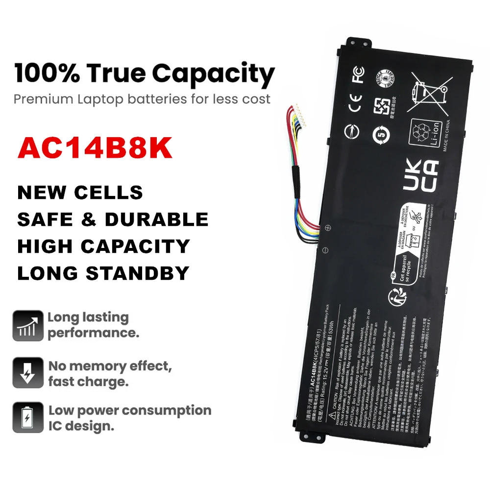 AC14B8K Battery For Acer TravelMate B115-M B115-MP B116-M B116-MP B117-M B117-MP P236-M P238-M P276 P276-MG