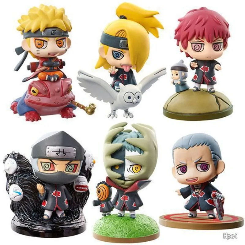 

Anme NARUTO Akatsuki Uzumaki Naruto Deidara Kakuzu Hidan Sasori Figurine PVC Action Figure Collectible Model Toy Opp Bag