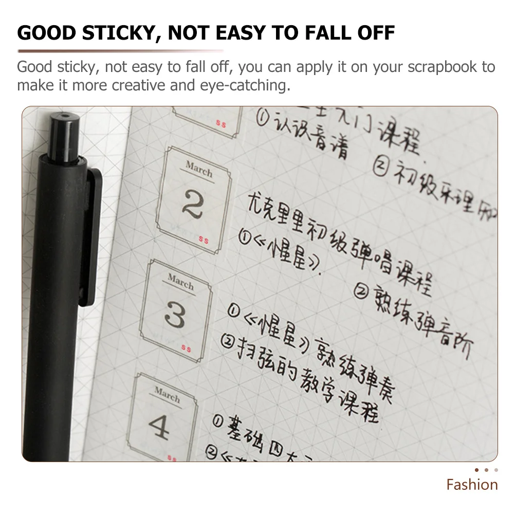 

2pcs Planner Sticker Sheets Annual Date Calendar Labels Multi-Function Book Tabs For Household Office School Diy Scrapbooking