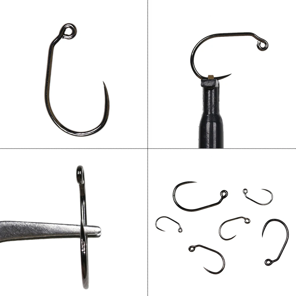competition jig hooks for fly fishing HANK - H 400BL 50pcs Competition Barbless Fly Tying