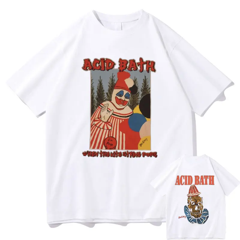 Acid Bath When The Kite String Pops Album Graphic Print T-shirt Men Vintage Gothic Rock Tshirt Male Hip Hop Oversized Tees