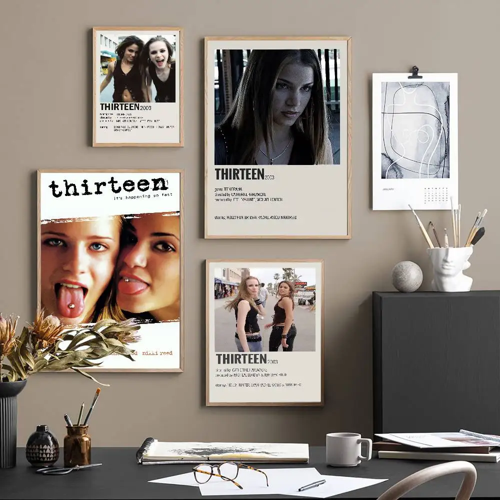 Movie Thirteen Classic Vintage Posters Waterproof Paper Sticker Coffee House Bar Home Decor