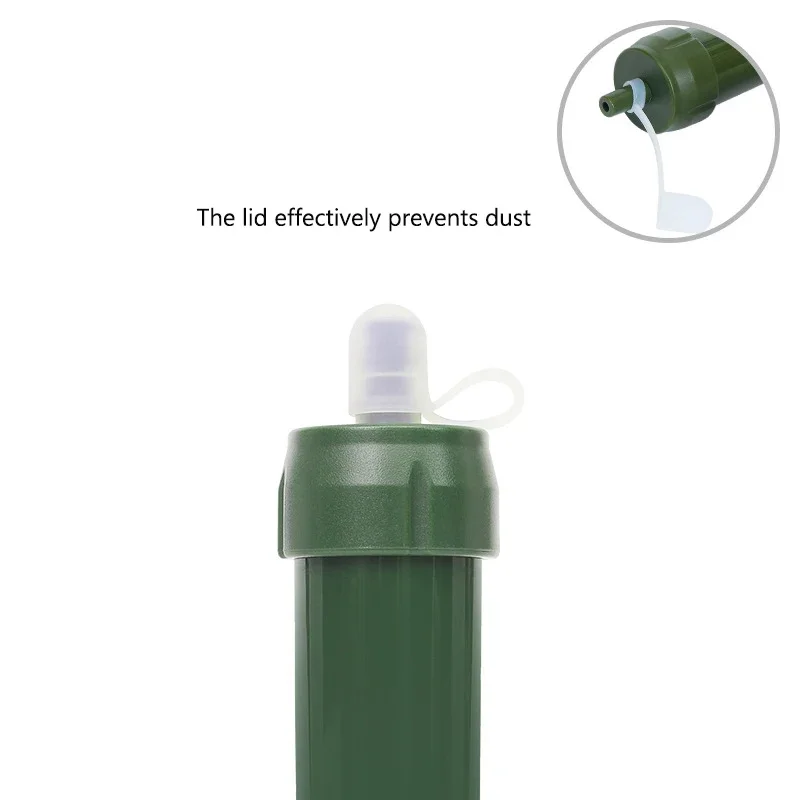 1 buah sedotan penyaring air pemurni berkemah Mini portabel luar ruangan untuk berkemah mendaki bertahan hidup atau perlengkapan darurat