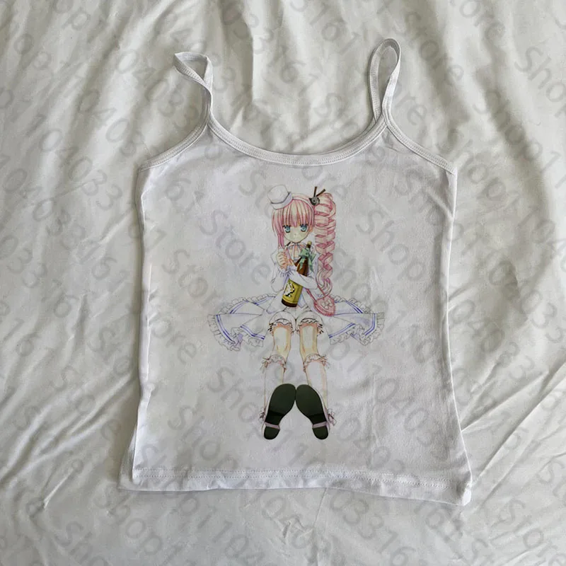 Vintage mujer moda Punk Emo chicas 2000s Top estética estampado de letras lindo bebé camisetas ropa de calle manga corta estilo Y2k Crop Top