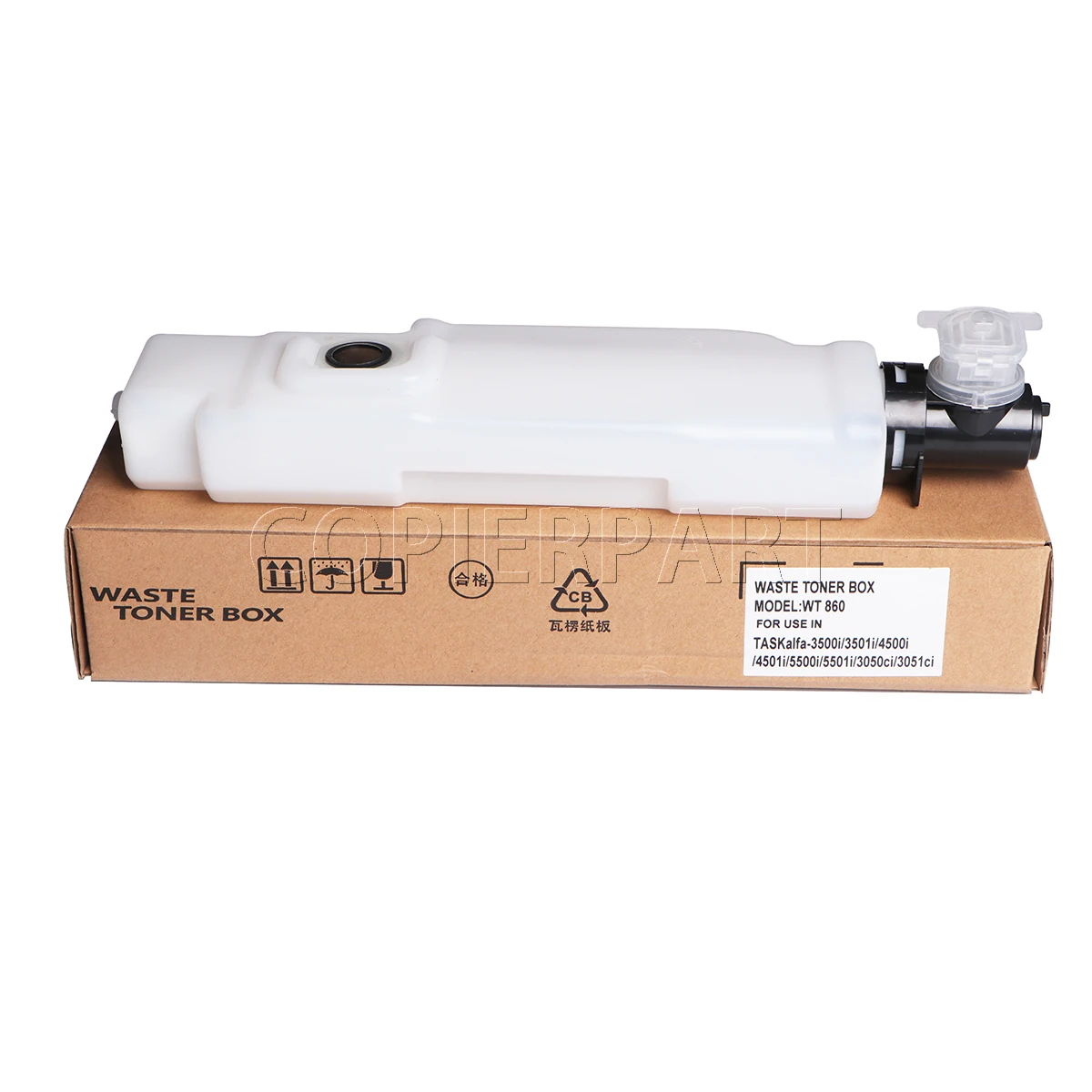 4x WT860 Frasco de Resíduos de Toner para Kyocera 3500i 4500i 5500i 4501i 3501i 5501i 3550ci 3050ci 4550ci 5550ci 3051ci 3551ci Caixa