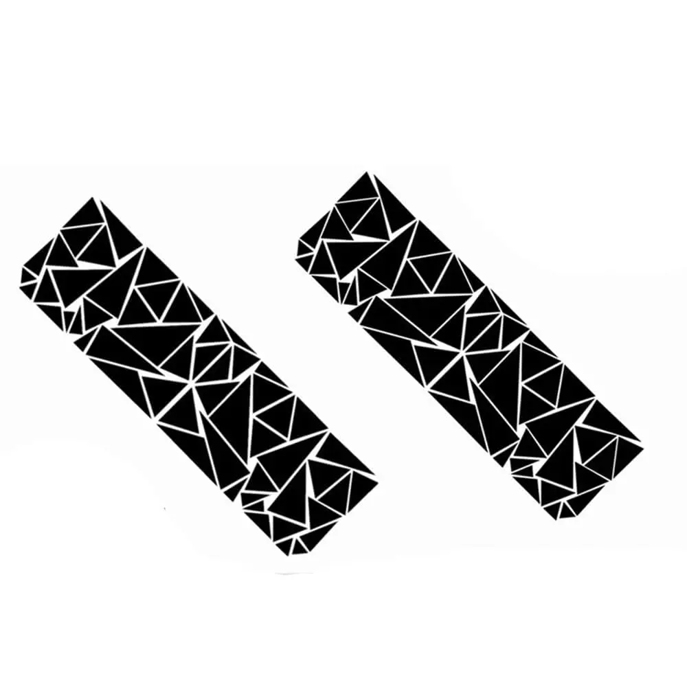 

2x Glossy Black Car Truck Stickers Decals Body Decoration Trim Triangles Style