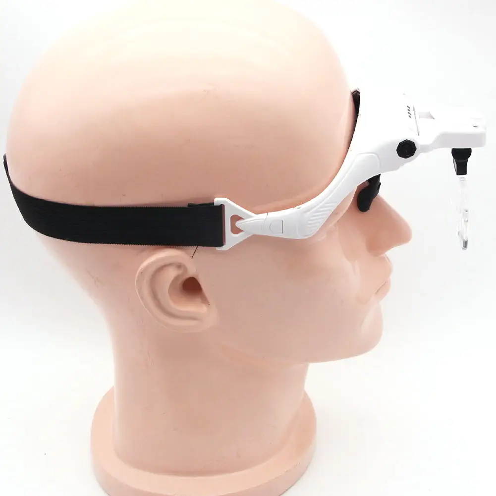 Headband Magnifier USB Rechargeable Head Mount Magnifier Glasses 1X 1.5X 2.0 X 2.5X 3.5X Hands Free Magnifier for Reading Repair
