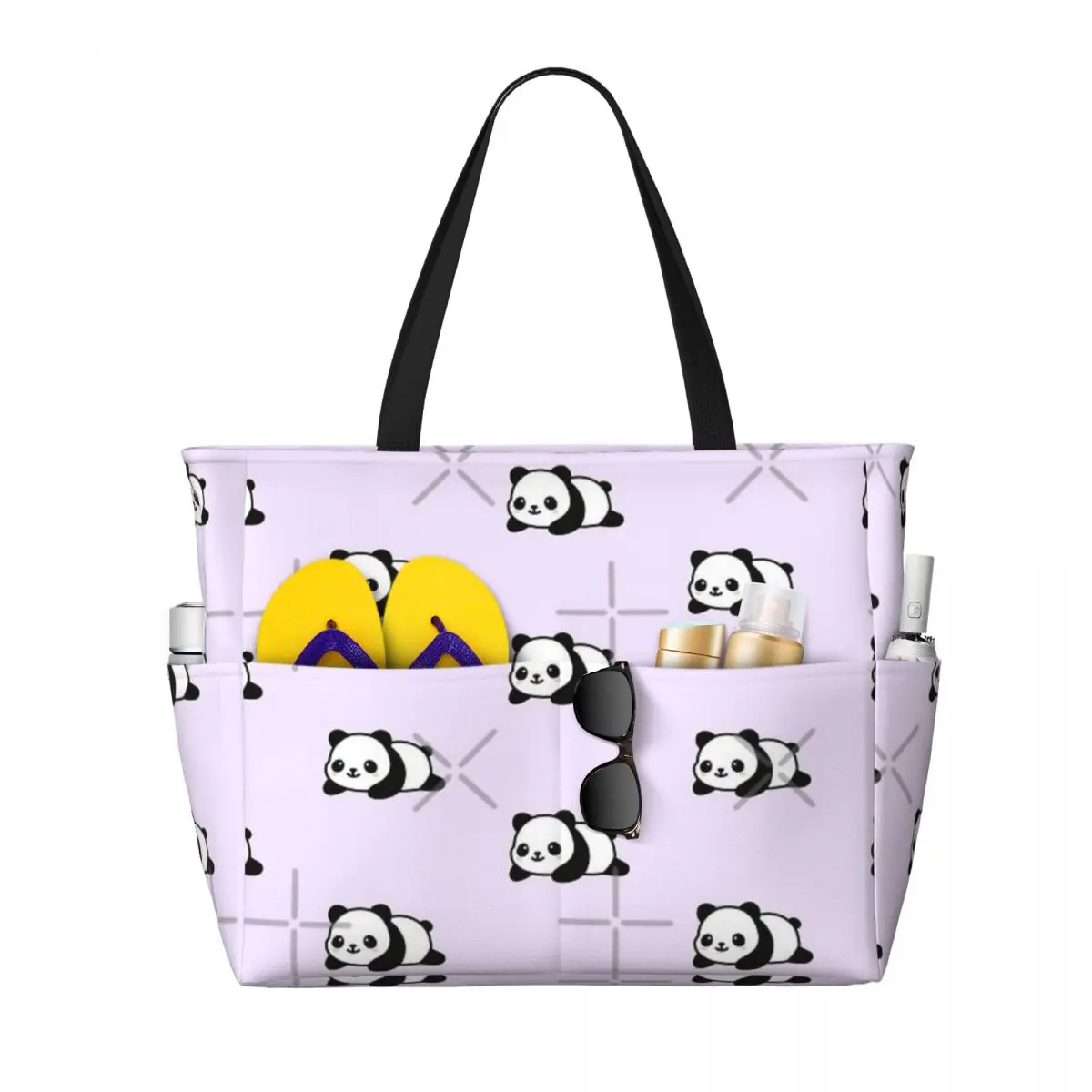 Panda Strand Reisetasche, Einkaufstasche modische Geschenke mit großer Kapazität Geburtstags geschenk Multi-Style-Muster