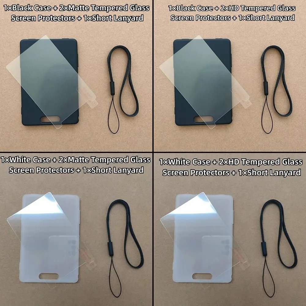 1 Set Silicone Protective Cover HD/Matte with Lanyard EBook Reader Case Anti-slip Protective Shell for XTEINK X3