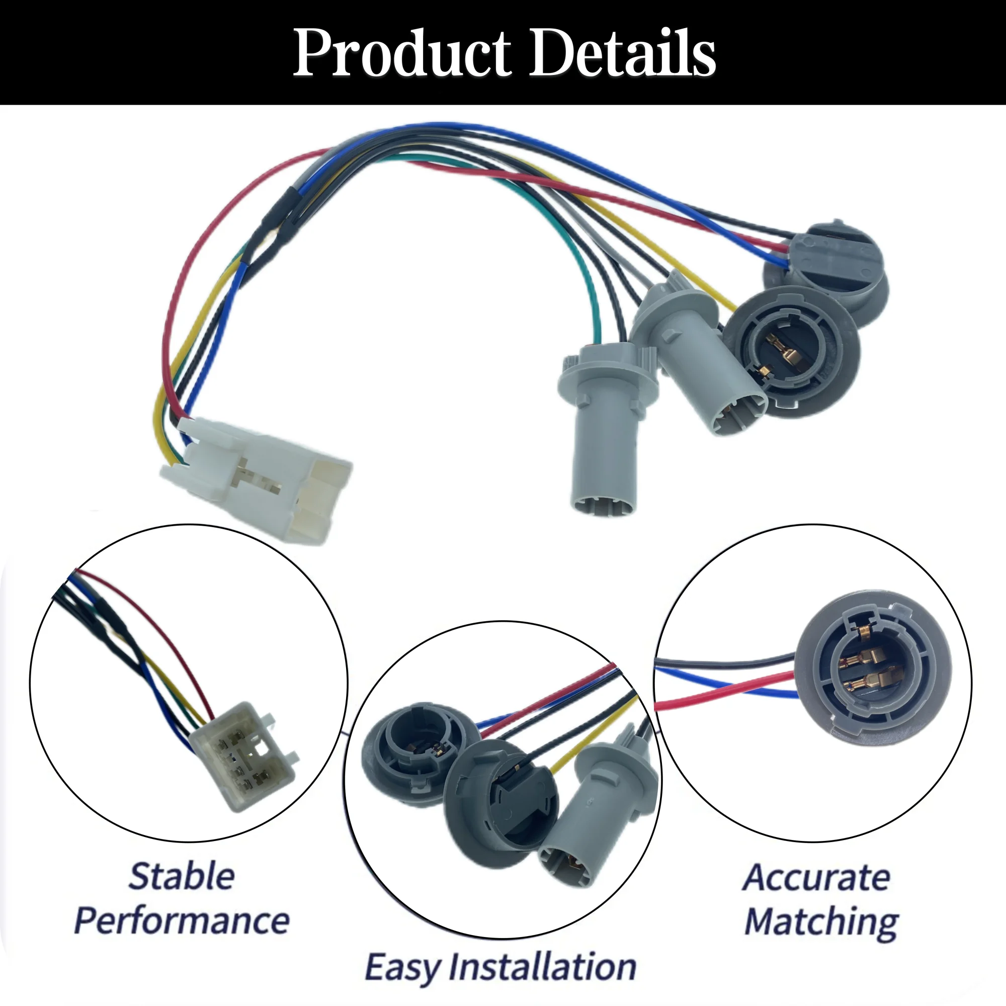 Tail Light Lamp Wiring Harness Socket Holder Wire Rear Combination for Kia Spectra5 2005-2009 Replace 92415-2F220