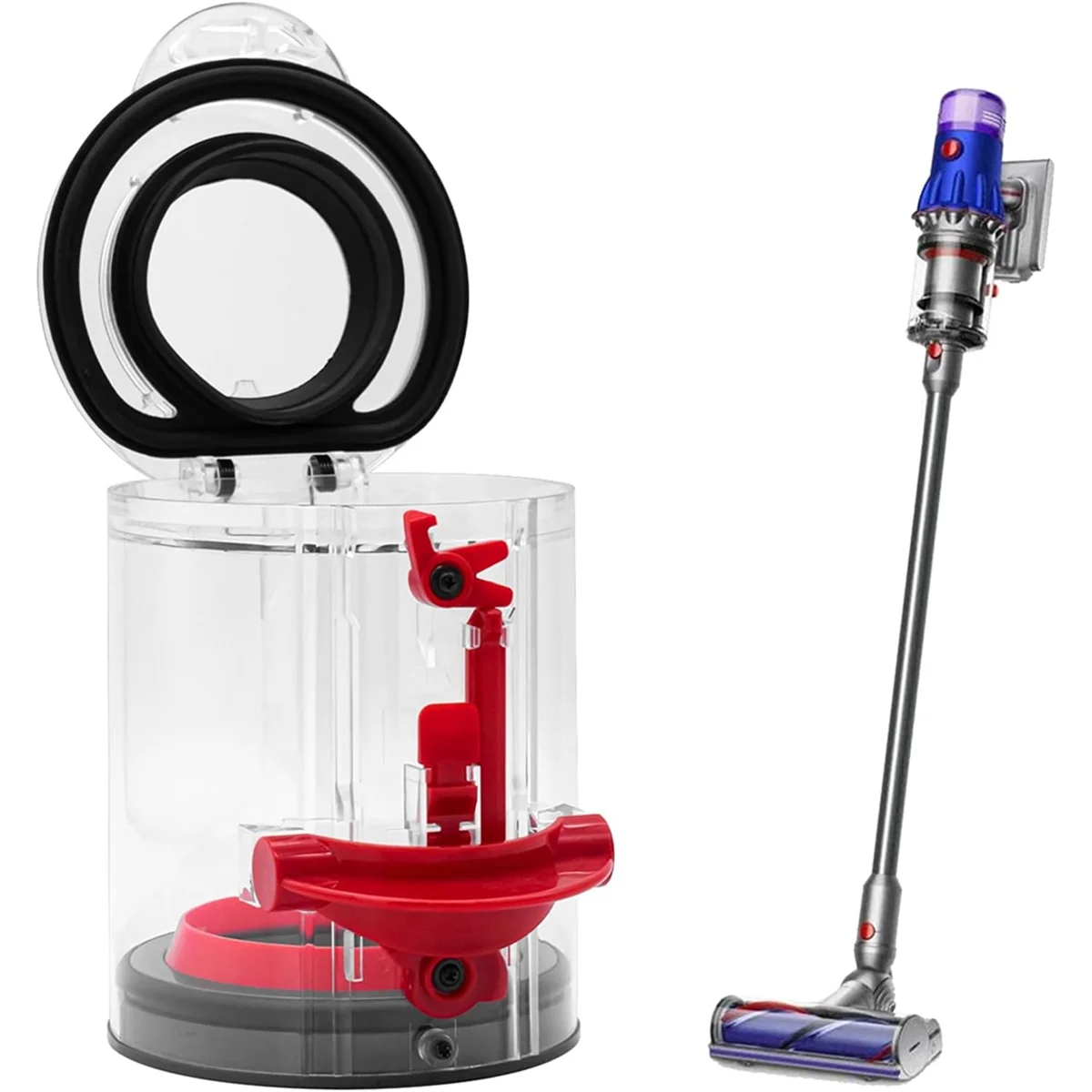 For Dyson V10 Slim V12 Digital Slim Dust Bin Bucket and Top Fixed Sealing Ring Vacuum Cleaner Replacement Parts