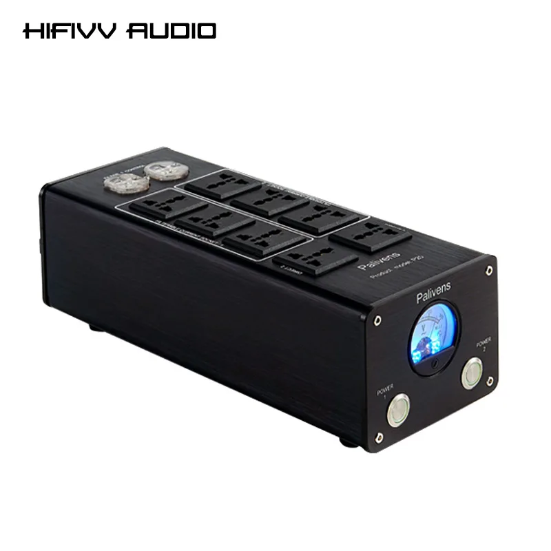 3000W 15A Pointer Display Aluminum Noise AC Power Filter Amplifier PC Conditioner Purifier Surge Protection Universal Sockets