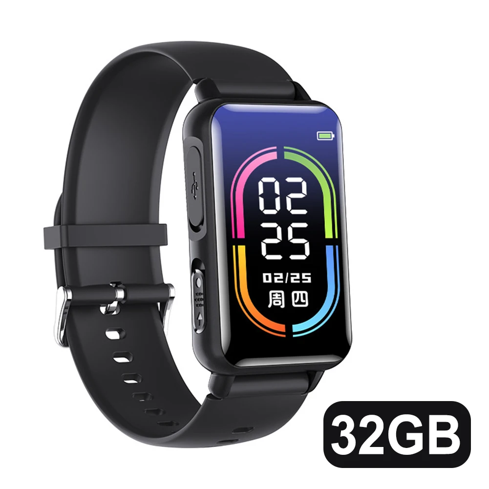 Digital Voice Recorder with 200mAh Battery Voice Recorder Watch with Timing HD MP3 Voice Recorder Bracelet for Lectures Meetings