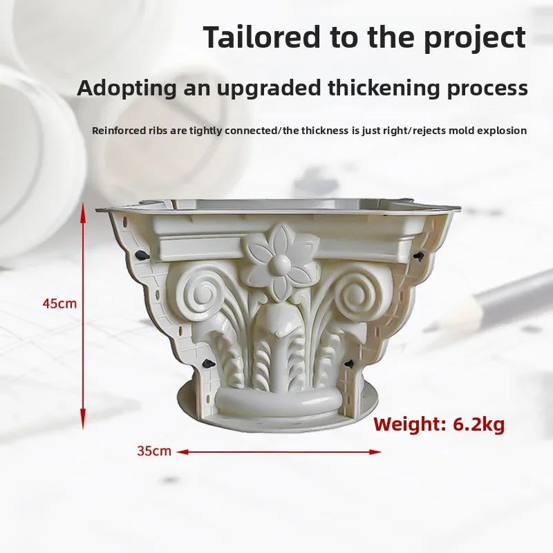 Roman Column Capital Mold European Cement Architecture Eagle Beak Sunflower Cast-in-place Round Square Column Concrete Form Tool