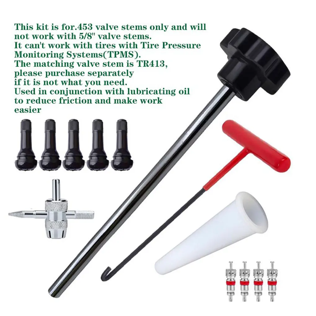 

Быстросменный набор инструментов для шин, стержень клапана, стержень клапана шины, простой в установке, 13 шт.