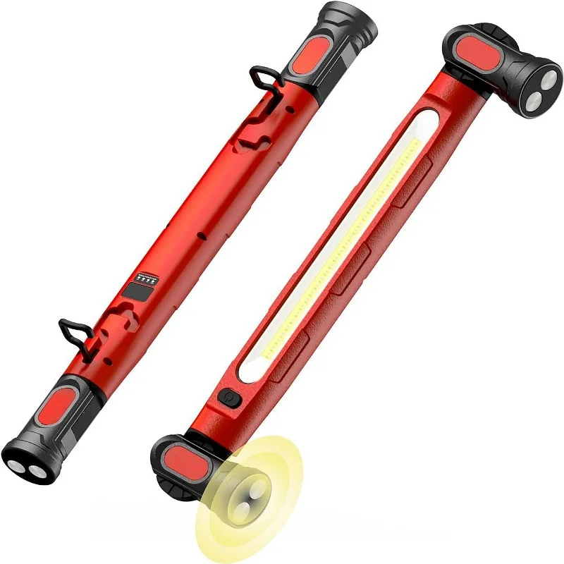 All-round maintenance work light Multifunctional magnetic suction rotating long battery life belt hook car maintenance light