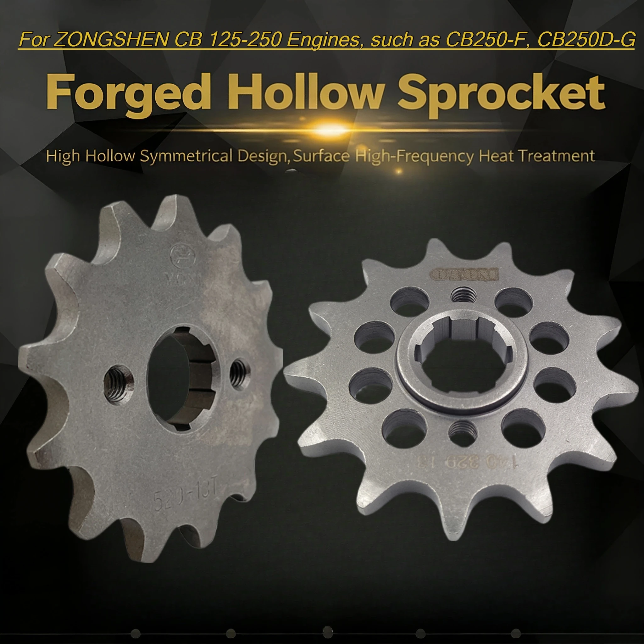 Motorcycle Front Sprocket 520-13T 520 Chain 13 Teeth ZS175FMN ZS172FMM-5 Engine Drive Sprocket Gear For ZONGSHEN PR250 PR300 CB