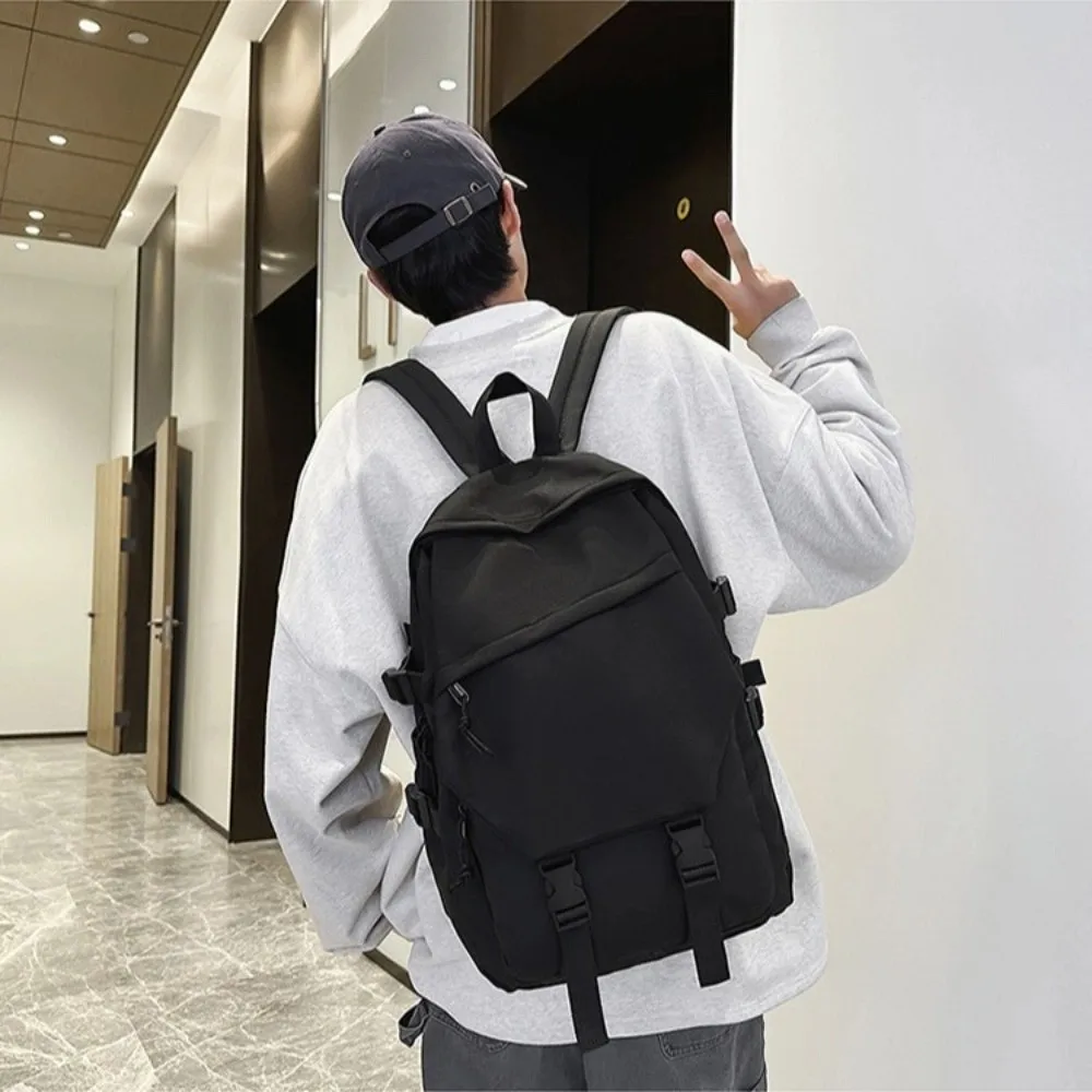 

Водонепроницаемый рюкзак унисекс, износостойкий, с регулируемыми лямками, школьная сумка с несколькими карманами, однотонный деловой рюкзак