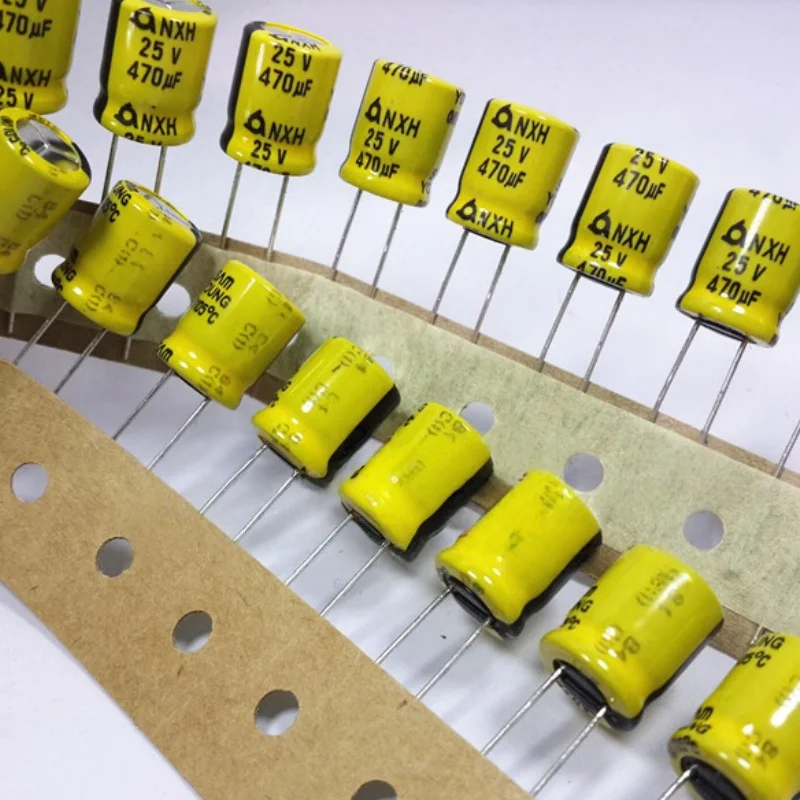 20PCS Long-life High Ripple Electrolytic Capacitor 25V 470uF 25V 10X13