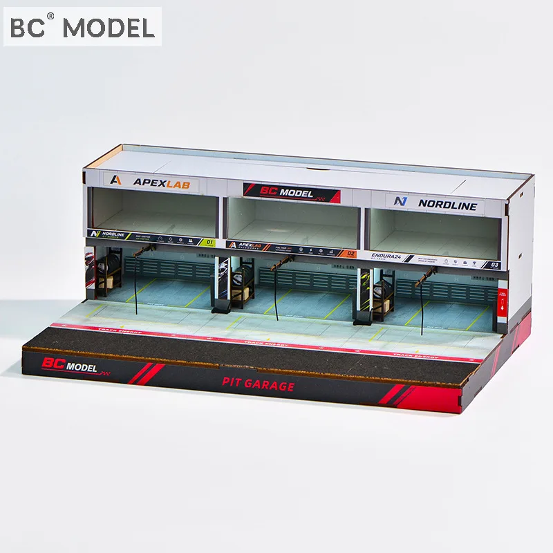 1:64 Scale Diecast Car Diorama – DIY Race Track Pit Garage
