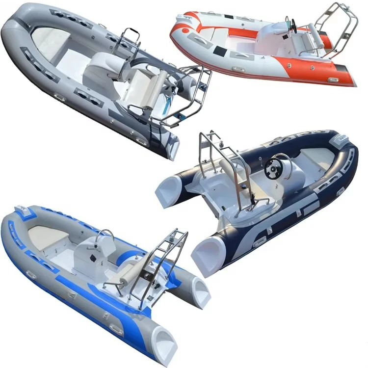 2026 CE Year New 13FT Inflatable Sport Yacht Small Dinghy Speed Boat with Outboard Motor for Rivers and Sale