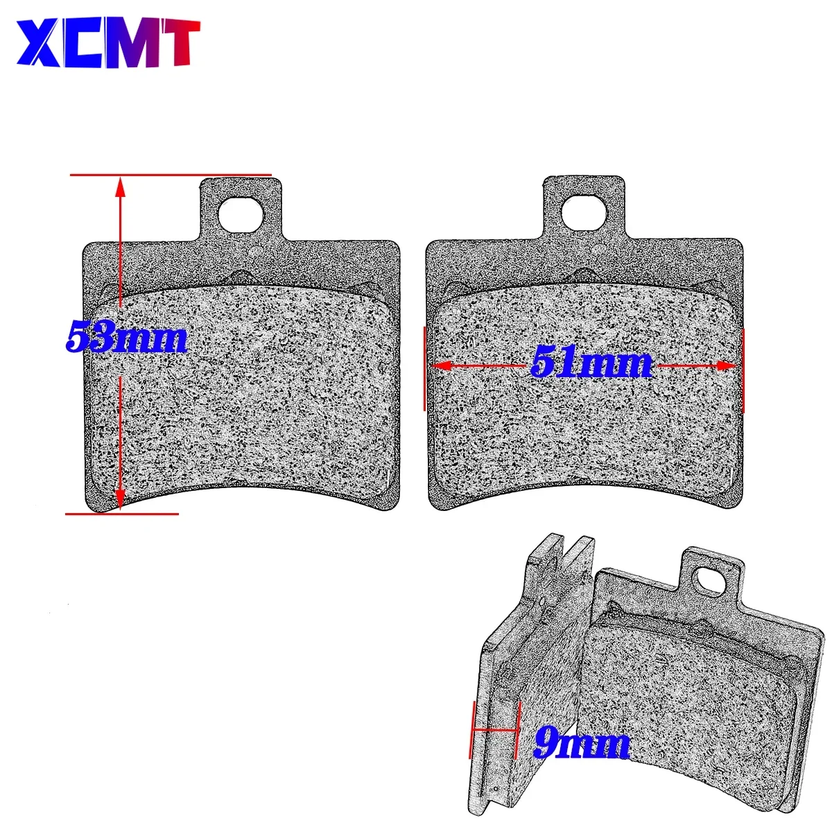XCMT Motorcycle Parts Rear Disc Brake Pads for MALAGUTI MADISON 125 150 200 250 R S RS T DERBI RAMBLA 125 For APRILIA SCARABEO