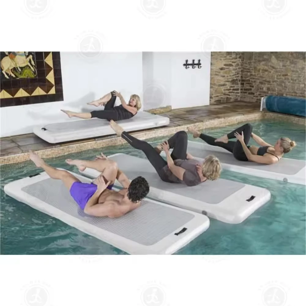Factory Supply Inflatable Fitness Mat PVC Antislip Water Yoga Mat for Sport Taekwondo Gym