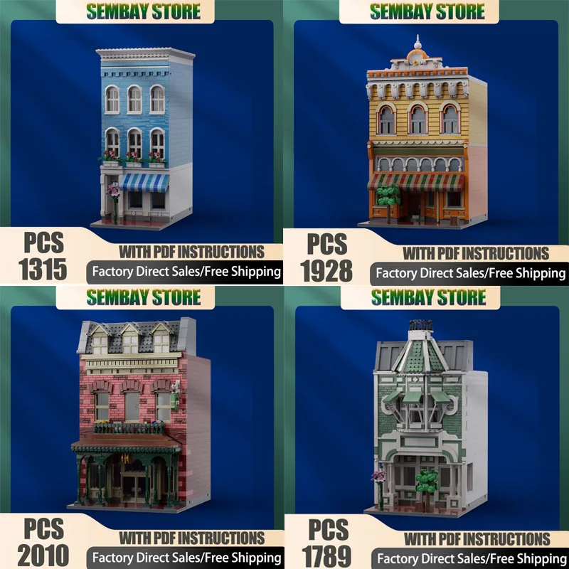 

Modular City Building Model Moc Building Bricks Modular Main Street Bakery Technology Blocks Christmas DIY Toy Construction Gift