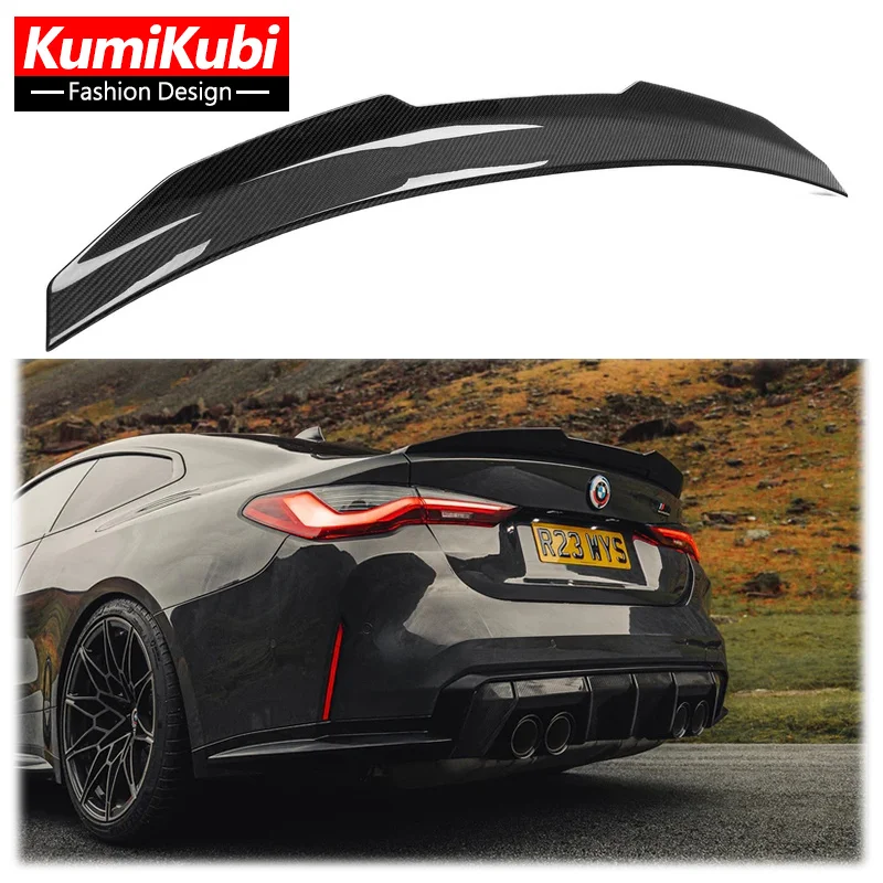 

FOR BMW G22 4 SERIES PSM STYLE REAL CARBON FIBRE DUCKTAIL REAR SPOILER BY TRE 420i 430i 420d 430d M440i M440d SPOILER 2020-2023