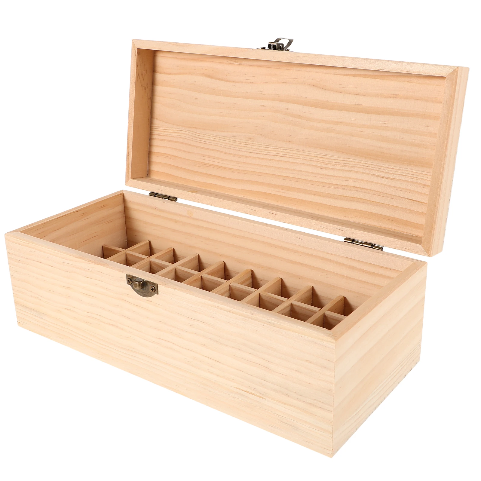 

40 Compartments Essential Oil Box Wooden Organizer Display Holder for Oils Bottles Home Use Durable Pine Material