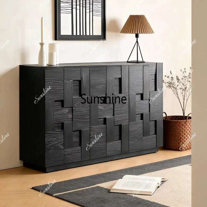 

Итальянский минималистичный буфет из массива дерева для столовой, ретро-шкаф для хранения в гостиной, декоративный шкаф