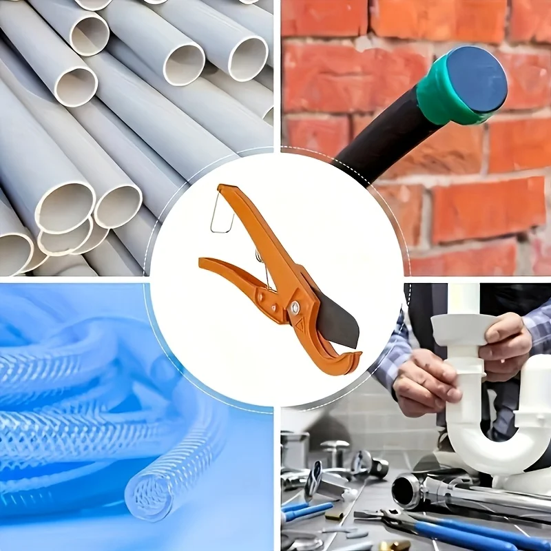 1-Piece Durable Pvc Pipe Cutter. Large Diameter Cutting Knife with Adjustable Screws and Metal Clamp. Pipe Cutting Tool Suitable for Cutting Pex and Plastic Pipes