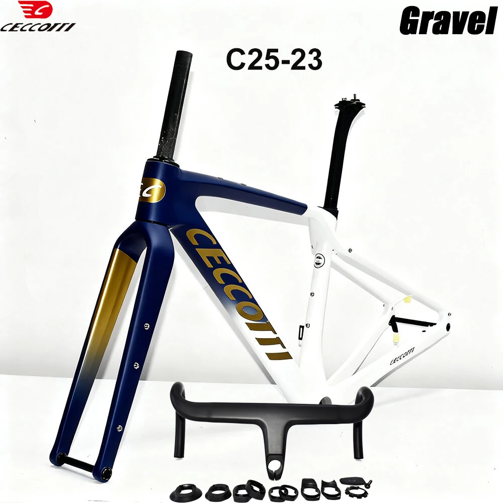 

Полностью каркас для гравийного велосипеда из углеродного волокна с рулем, полный внутренний трос, велосипедная рама, гравийная рама