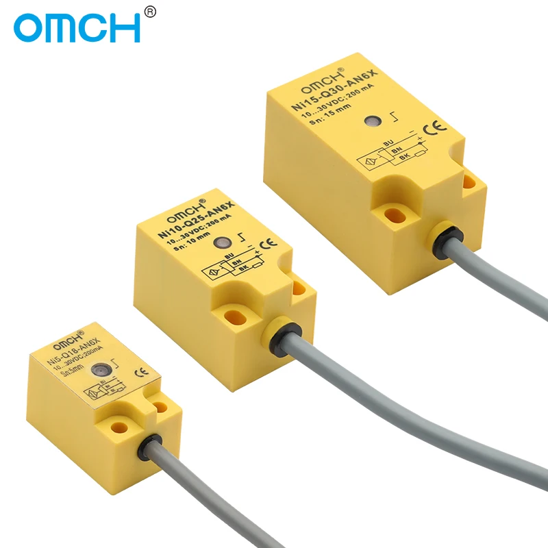 Interruptor de proximidad OMCH Ni5-Q18 Ni10-Q25 Ni15-Q30-AP6X/AN6X Sensor de límite de interruptor inductivo de Metal