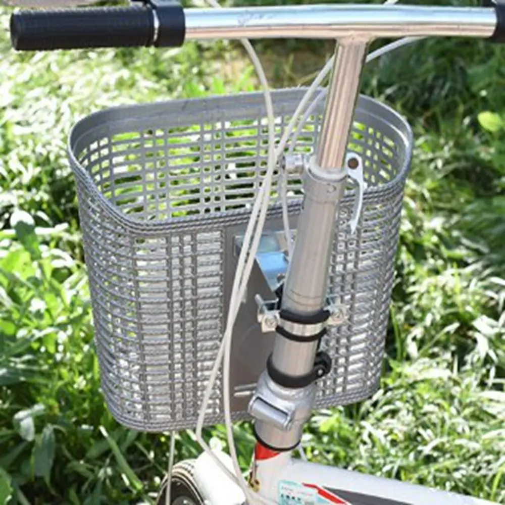 New Plastic&Steel Electric Bike Basket D-shaped 10 Styles Plastic&Steel Basket Front Storage Basket Cycling Accessories