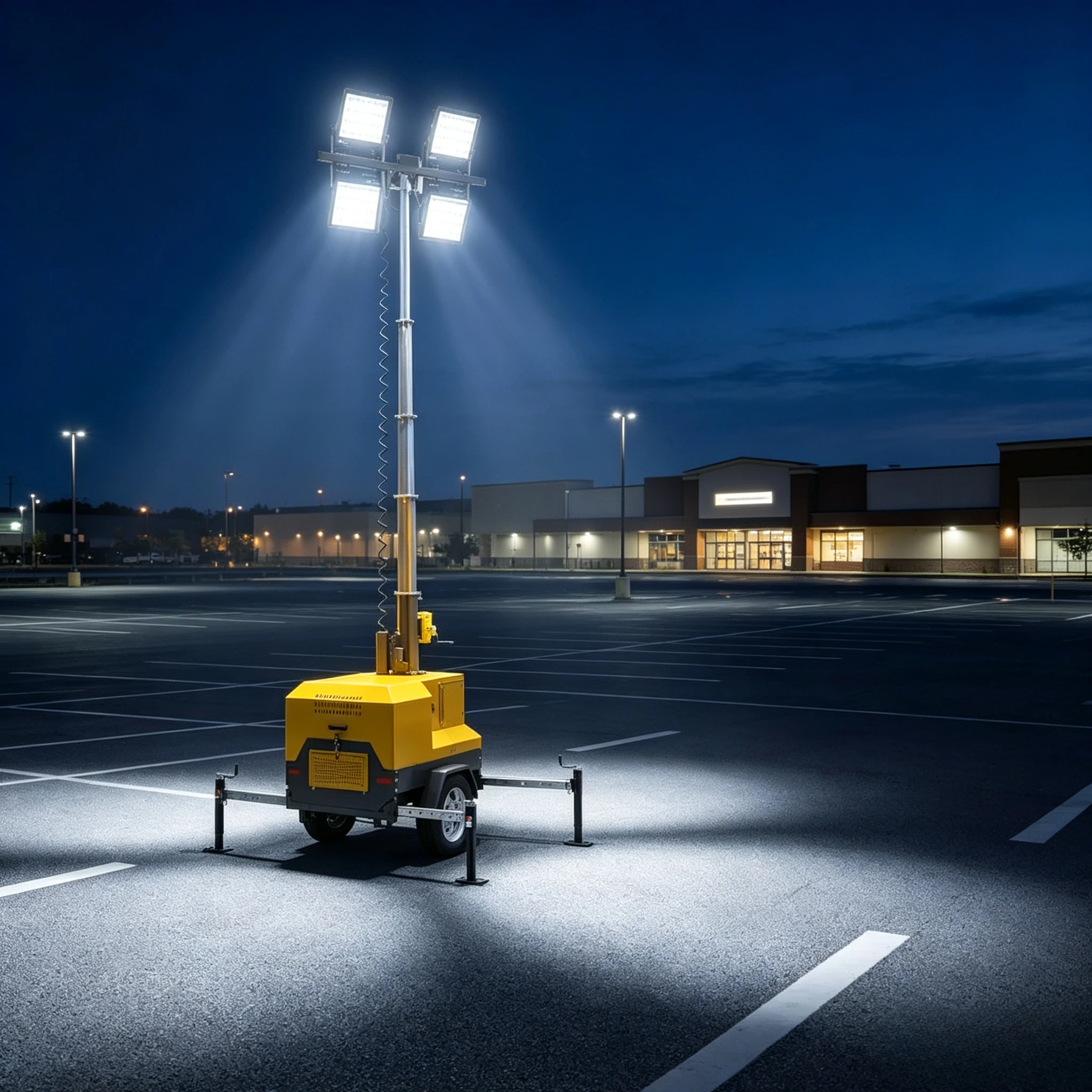 7M High 400W*4 LED Diesel 360Rotating IP66 Portable Mobile Light Tower 60kva Lighting Plant for Mining Construction Site Deposit