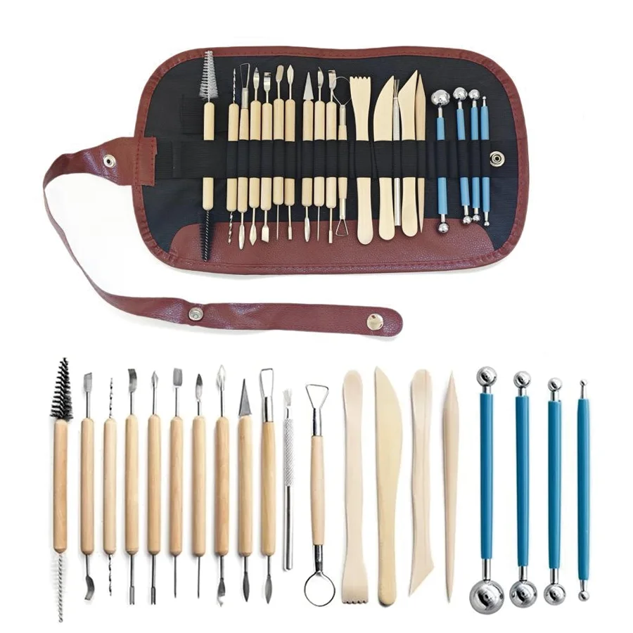 Keramik-Ton-Bildhauerwerkzeuge-Set, 8–61 Stück/Set, Keramik-Wachs-Ton-Schnitzwerkzeuge für Kunsthandwerk, Keramik-Bildhauer-Modellierungswerkzeug-Set
