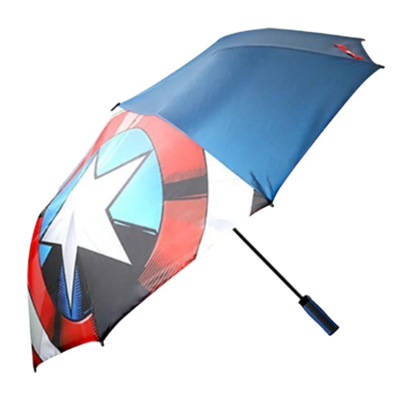 Marvel Anime Peripheral Series Captain America Creative Large Automatic Folding Umbrella Sunscreen Sunscreen Windproof Umbrella