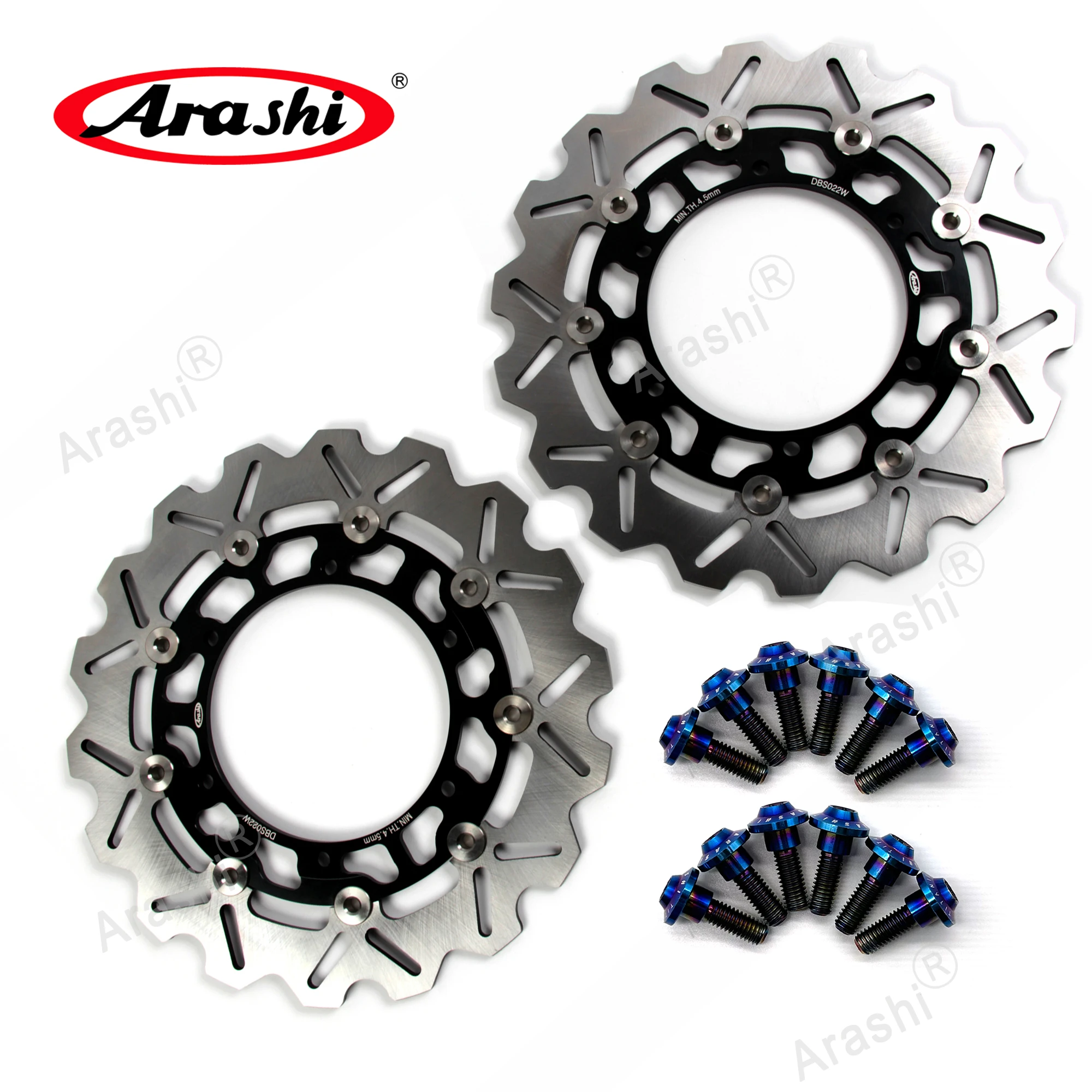 ARASHI TDM900 CNC Front Brake Discs For YAMAHA TDM 900 2002 - 2014 2003 2004 2005 2006 2007 2008 2009 2010 Floating Rotors Disks