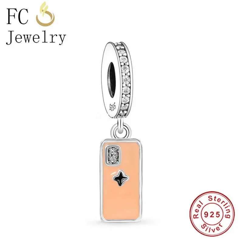 Huoonew Fit Original Pan Charm Bracelet 925 Sterling Silver Fahion Mobile Phone Model Figure Idol Bead For Making  Berloque