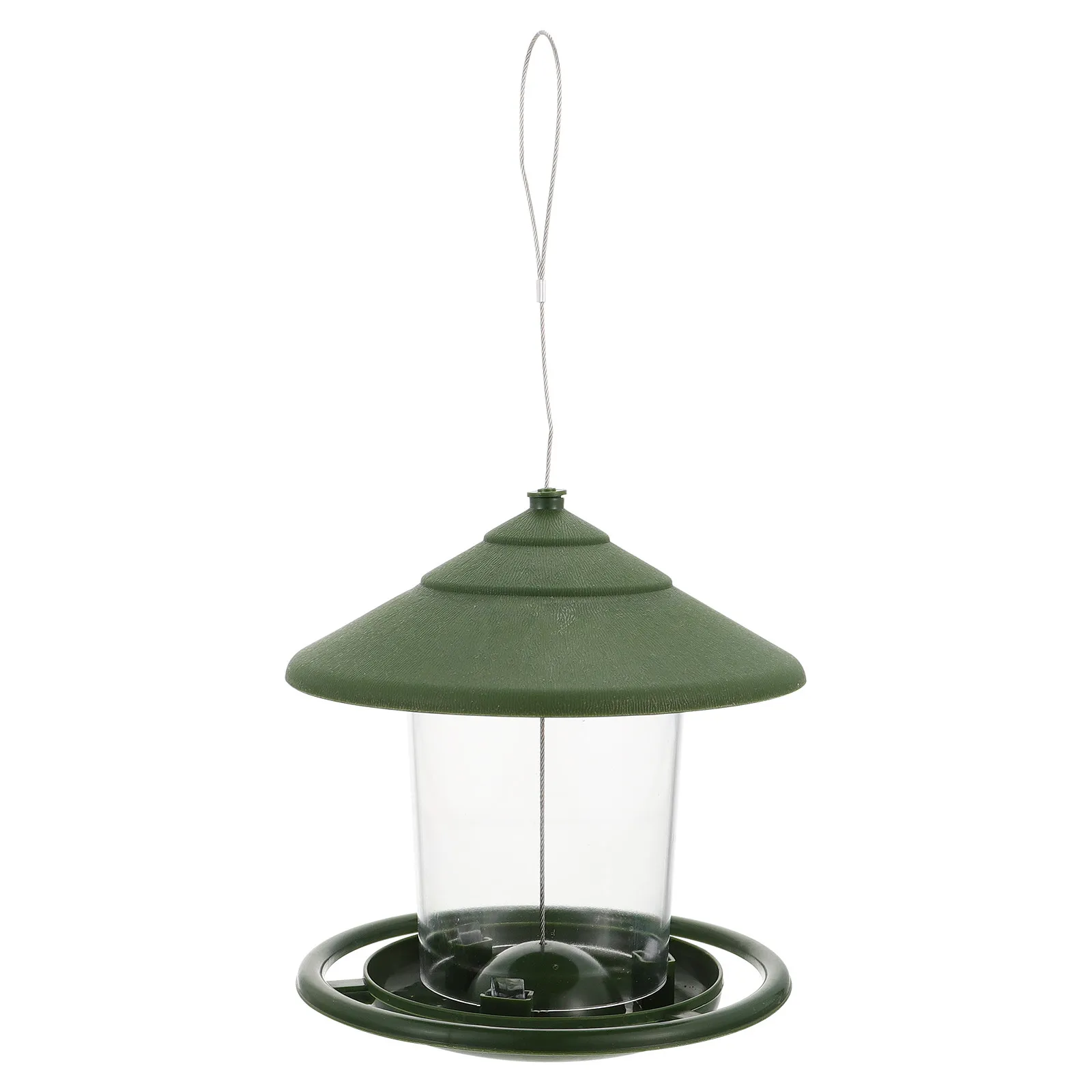1Pcs Hanging Bird Feeder Outdoor Garden Feeding Container Compact Design Sturdy Material Rust Resistant Smooth Edges Convenient