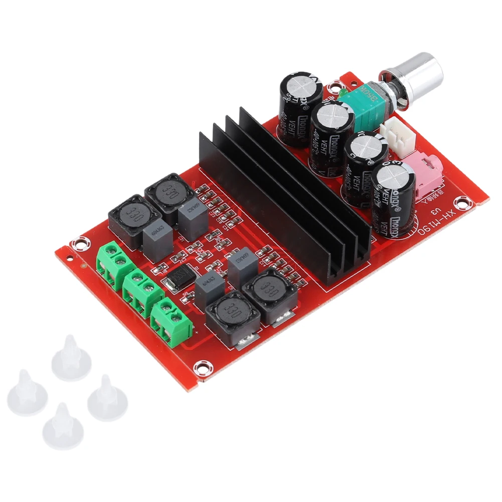 XH-M190 Dual Channel Digital Audio Amplifier Board 2x100W TPA3116 2 Way Audio Power Amplifier Board DC 12V-24V for Arduino