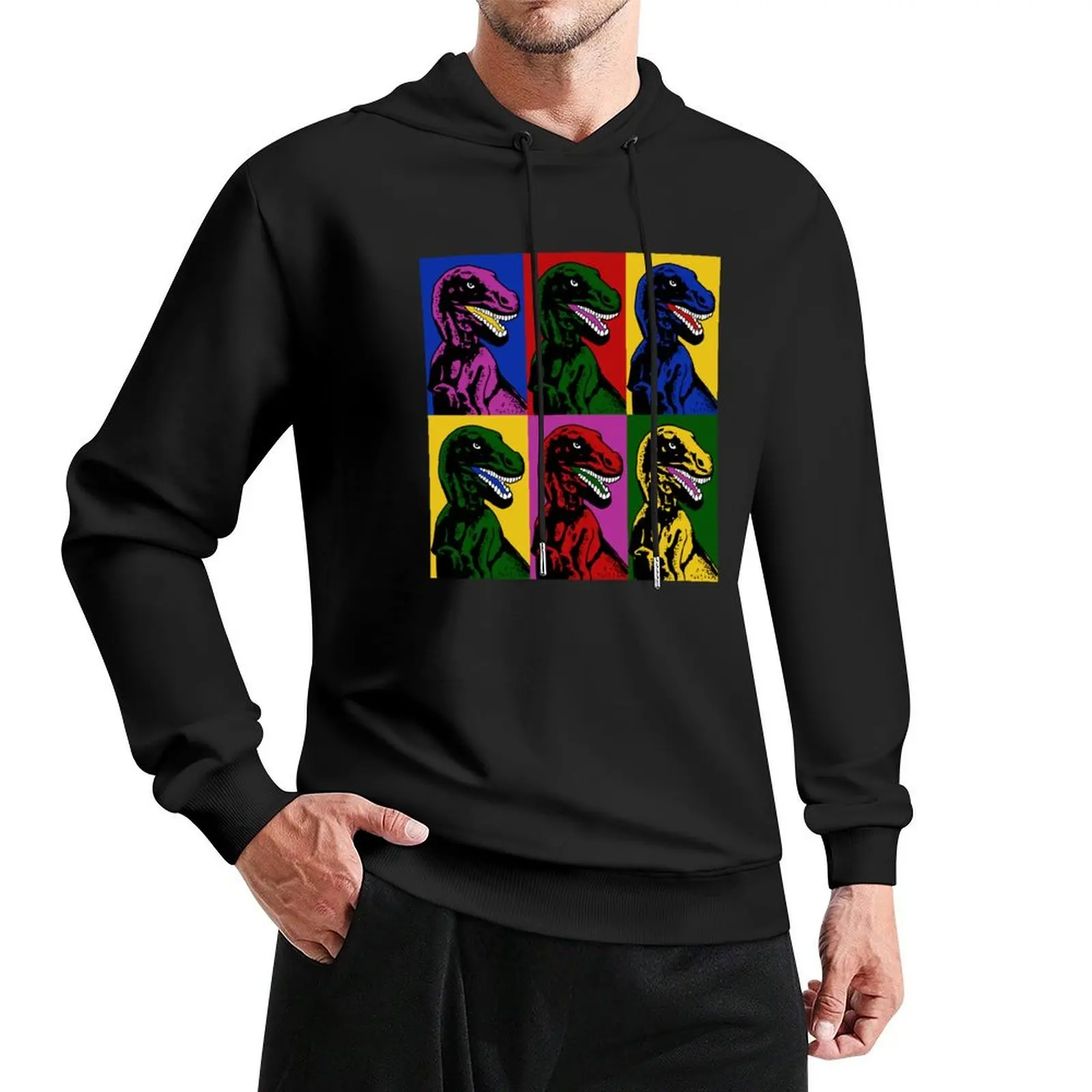 

Dinosaur Pop Art Pullover Hoodie men clothes korean style clothes new in hoodies and blouses