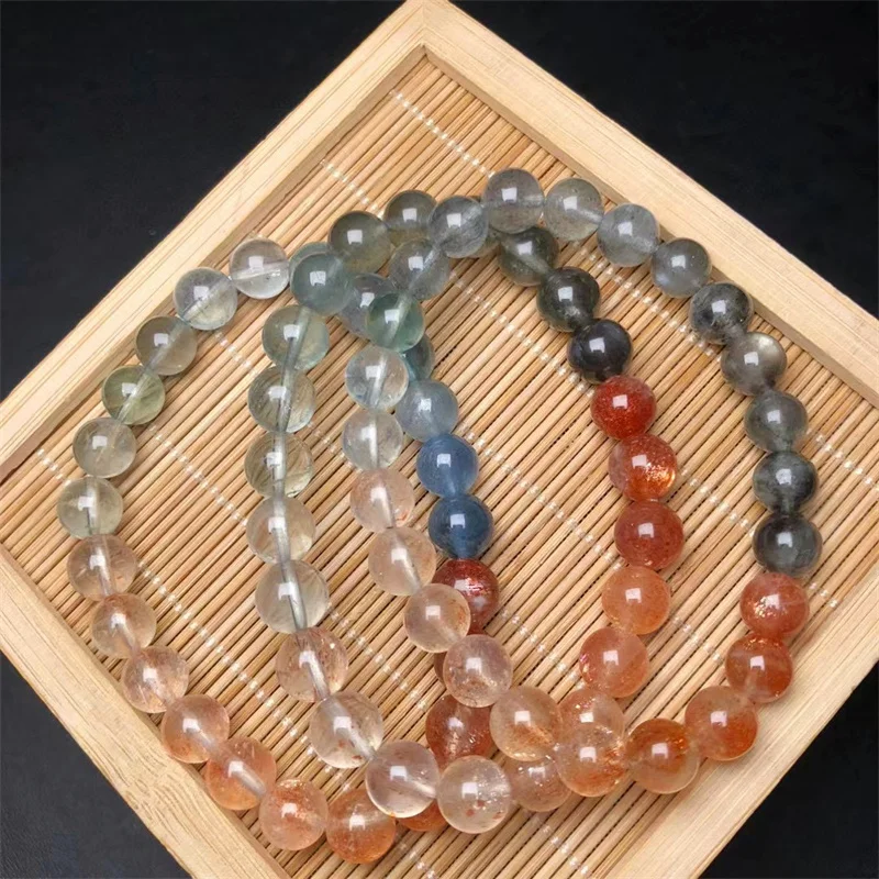 8MM Natural Alusha Bracelet Gemstone Round Bead Crystal Healing Gemstone Bracelet Jewelry Gift 1PCS