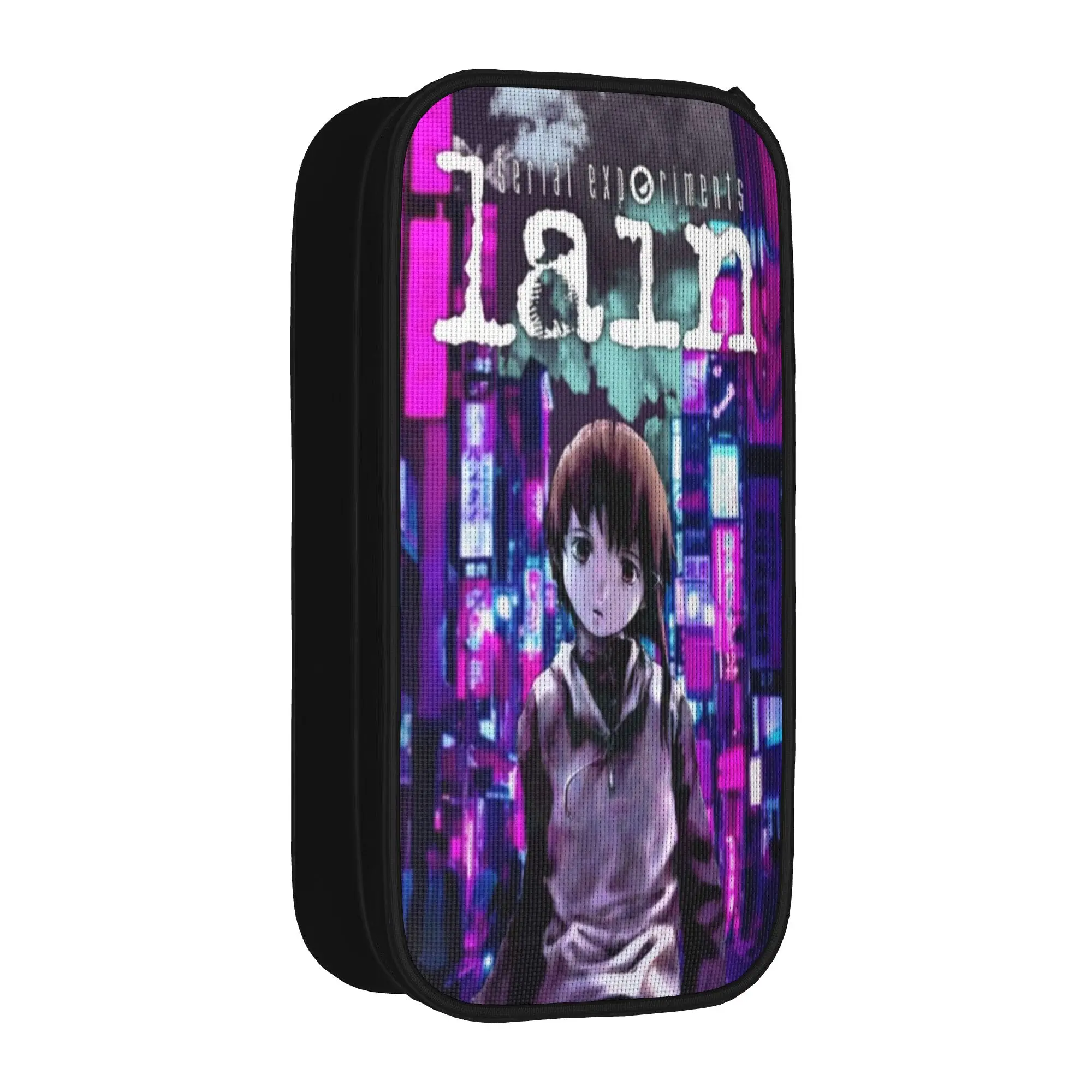 Large-capacity Pen Box Serial Experiments Lain Lwakura  Office Accessories  Double Layer Pencil Bag